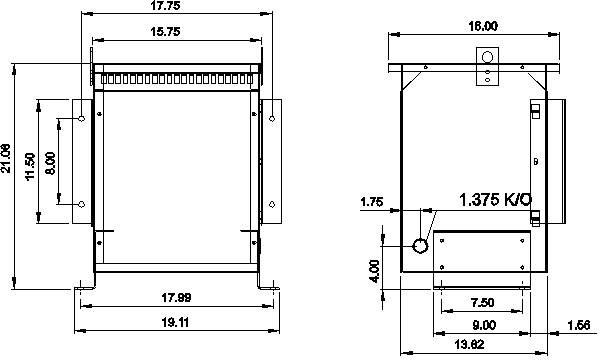 Autotransformer general dimensions